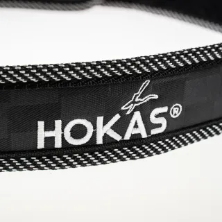 【HOKAS 促銷】精緻質感黑色短版格紋工具腰帶(工具腰帶 腰帶 加強款)