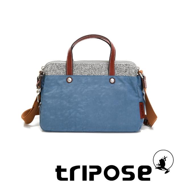 【tripose】漫遊系列岩紋雙拉鍊手提斜背包(多色任選)