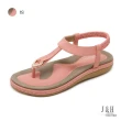 【J&H collection】優雅簡約金屬套腳平底涼鞋(現+預  粉色 / 藍色 / 杏色 / 黑色)