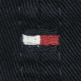 【Tommy Hilfiger】TOMMY 年度爆款經典刺繡Logo可調式鴨舌老帽-黑色(平輸品)