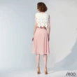 【iROO】粉色雪紡白花洋裝