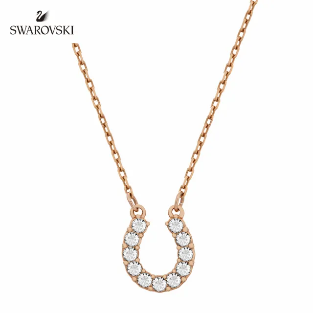 【SWAROVSKI 官方直營】Towards 個性玫瑰金馬蹄鐵水晶項鏈 交換禮物