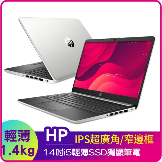 【HP 惠普】14吋輕薄SSD筆電-星河銀(i5-8265U/8G/256G PCIe SSD/2G獨顯/W10)