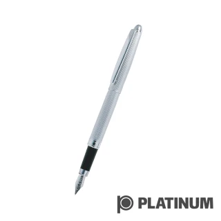 【PLATINUM 白金】鋼筆 日系 直紋鍍銀(PAG-700)