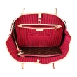 【Louis Vuitton 路易威登】LV M41178 NEVERFULL MM花紋LOGO Monogram帆布扣式手提肩背包(米)