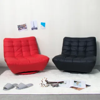 【IDEA】瀚可皮革耐磨休憩單人座沙發椅(椅腳款/旋轉款)