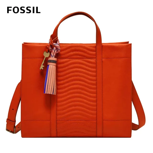 【FOSSIL】Carmen 真皮兩用手提包-紅色 ZB1449620