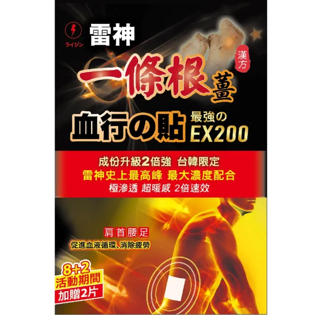 【日本雷神一條根薑王】升級2倍強超滲透 台灣限定(活動期間80片加贈20片)