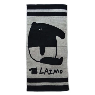 【LAIMO】馬來貘雙色提花浴巾(觸感細柔 台灣製 100%棉)