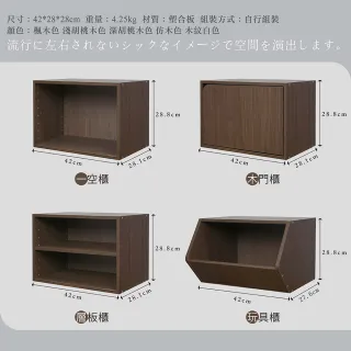 【MAMORU】DIY 耐重組合層櫃3入組(空櫃 層櫃 木門櫃 玩具櫃 收納櫃)