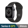 鋼化保貼超值組★【Apple 蘋果】Apple Watch Series6 44公釐 GPS版 鋁金屬錶殼搭配運動錶帶(S6 GPS44)