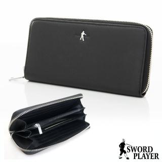 【SWORD PLAYER】莎普爾十字紋牛皮8卡2照拉鏈長夾