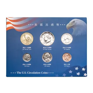 【台灣大洋金幣】2021 美國流通硬幣6枚套組立卡(新品上市 收藏品 禮贈品)
