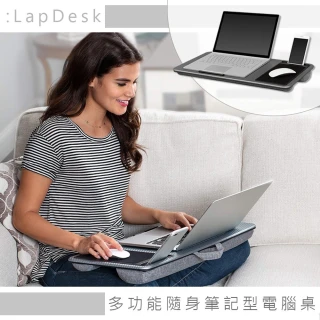 【LapDesk】碳纖維膜沙發軟墊膝上電腦桌(筆電桌膝上桌床邊電腦桌懶人電腦桌)