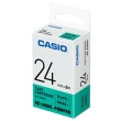 【CASIO 卡西歐】標籤機專用色帶-24mm綠底黑字(XR-24GN1)
