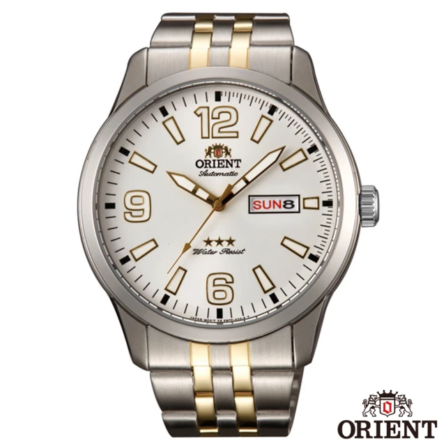 ORIENT 東方錶 OLD SCHOOL 經典 大數字時標石英腕錶-白x43mm(SAB0B005WB)