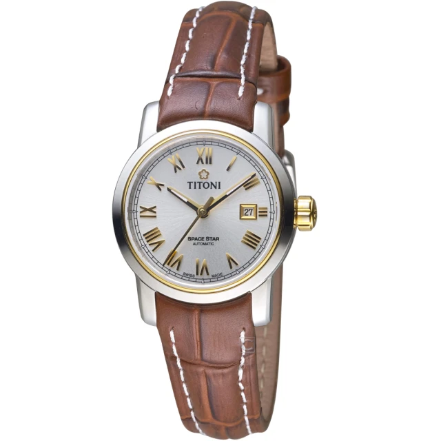 【TITONI 梅花錶】天星系列歐式經典機械腕錶(23538SY-ST-561)