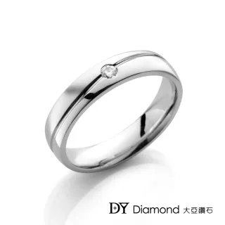 【DY Diamond 大亞鑽石】18K金 0.05克拉 經典時尚男戒