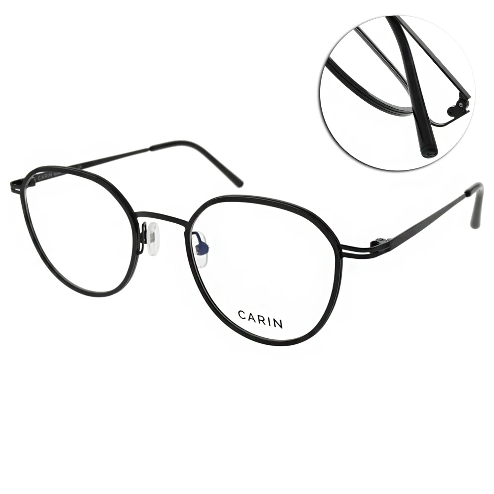光學眼鏡 知性圓框款(黑#JEAN C1)