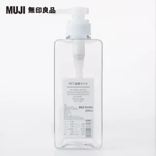 【MUJI 無印良品】PET補充瓶/透明.600ml
