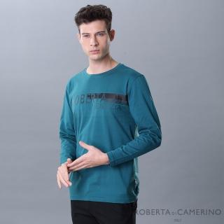 【ROBERTA 諾貝達】臺灣製 舒適圓領彈性長袖POLO棉衫(綠色)