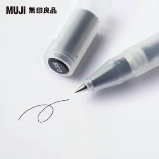 【MUJI 無印良品】自由換芯附蓋膠墨筆/黑0.38mm