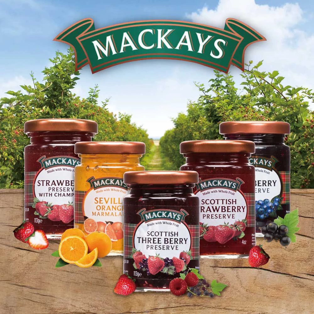 【Mackays】蘇格蘭梅凱果醬113g(草莓/藍莓/莓果/橘子/草莓香檳)