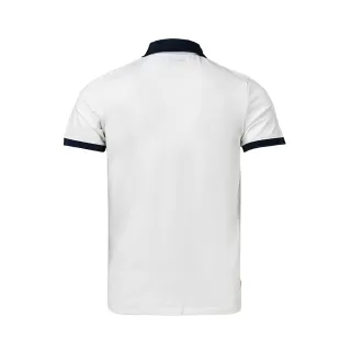 【Timberland】男款白色米勒斯河彈性窄版短袖POLO衫(A2BSA100)