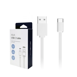 【ASUS 華碩】USB-C 原廠傳輸充電線 白色(台灣公司貨-盒裝)