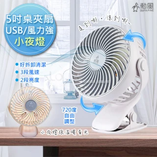 【勳風】充電式行動風扇/夾扇/DC扇 HF-B086U(鋰電/快充/長效)