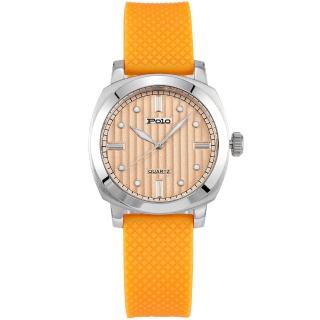 【POLO】方圓主義流行石英腕錶(粉紅-43mm)