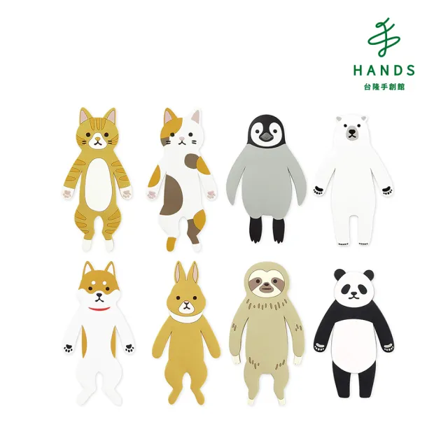 Tokyu Hands 台隆手創館 黏貼式掛勾收納動物好朋友 柴犬 白熊 樹懶 三毛貓 虎斑貓 貓熊 企鵝 兔子 Momo購物網