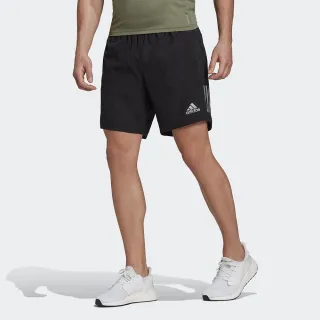 【adidas 愛迪達】短褲 男款 運動短褲 慢跑 健身 訓練 OWN THE RUN SHO 黑 FS9807