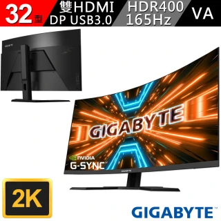 【GIGABYTE 技嘉】技嘉 G32QC 32型 2K 165Hz HDR400 曲面電競螢幕(G32QC)