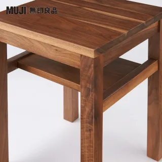 【MUJI 無印良品】木製桌邊凳/板座/胡桃木(大型家具配送)