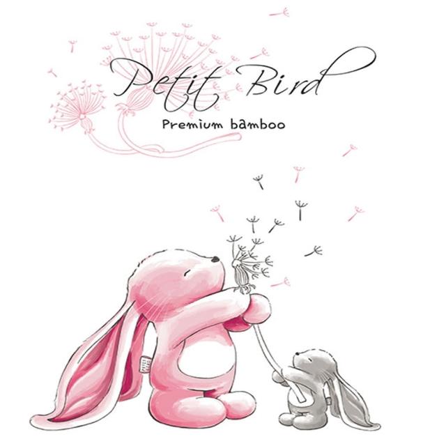 【Petit Bird】100%純棉隔尿墊(粉紅兔)