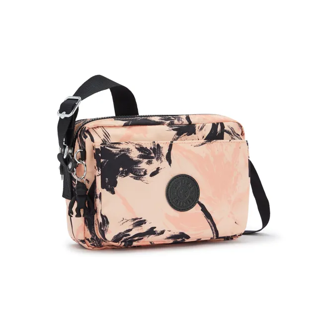 Kipling 珊瑚花潑墨多層隨身斜背包 Abanu M Momo購物網