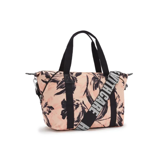 Kipling 珊瑚花潑墨手提側背包 Art Momo購物網