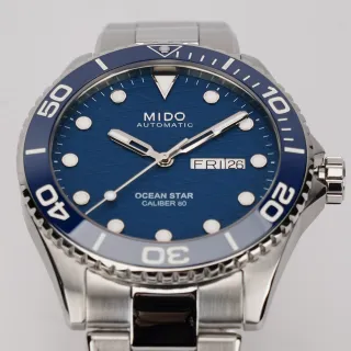 【MIDO 美度】Ocean Star 200C 海洋之星陶瓷潛水錶-藍/42.5mm(M0424301104100)