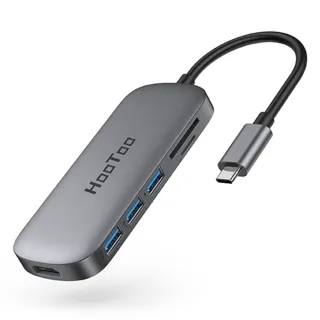 【HooToo】HT-UC010 USB-C Hub MacBook 七合一集線器(4K HDMI 100W PD快充 1Gbps極致網速)