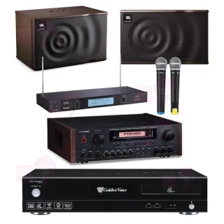 【金嗓】點歌機4TB+擴大機+無線麥克風+喇叭(CPX-900 F1+AK-9980A+TR-9688+JBL MK08)