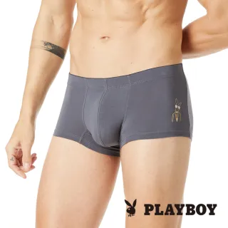 【PLAYBOY】天然木漿透氣零著感中腰平口褲4件組(吸濕排汗男內褲)