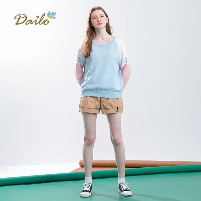 Dailo 小動物造型反褶女褲 短褲 三色 版型適中 Momo購物網