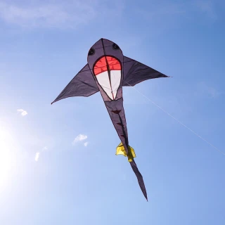 【888ezgo】黑色小鯊魚造型風箏（148*248）（全配/附150米輪盤線）