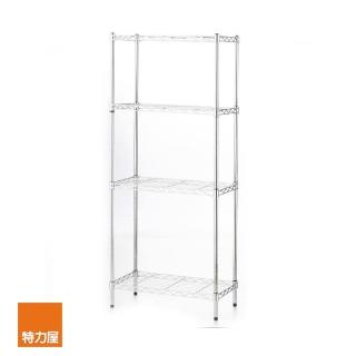 【特力屋】經濟型電鍍四層架 寬60x深30x高120公分 耐重級荷重單層30公斤 書架 收納架 電器架 置物架