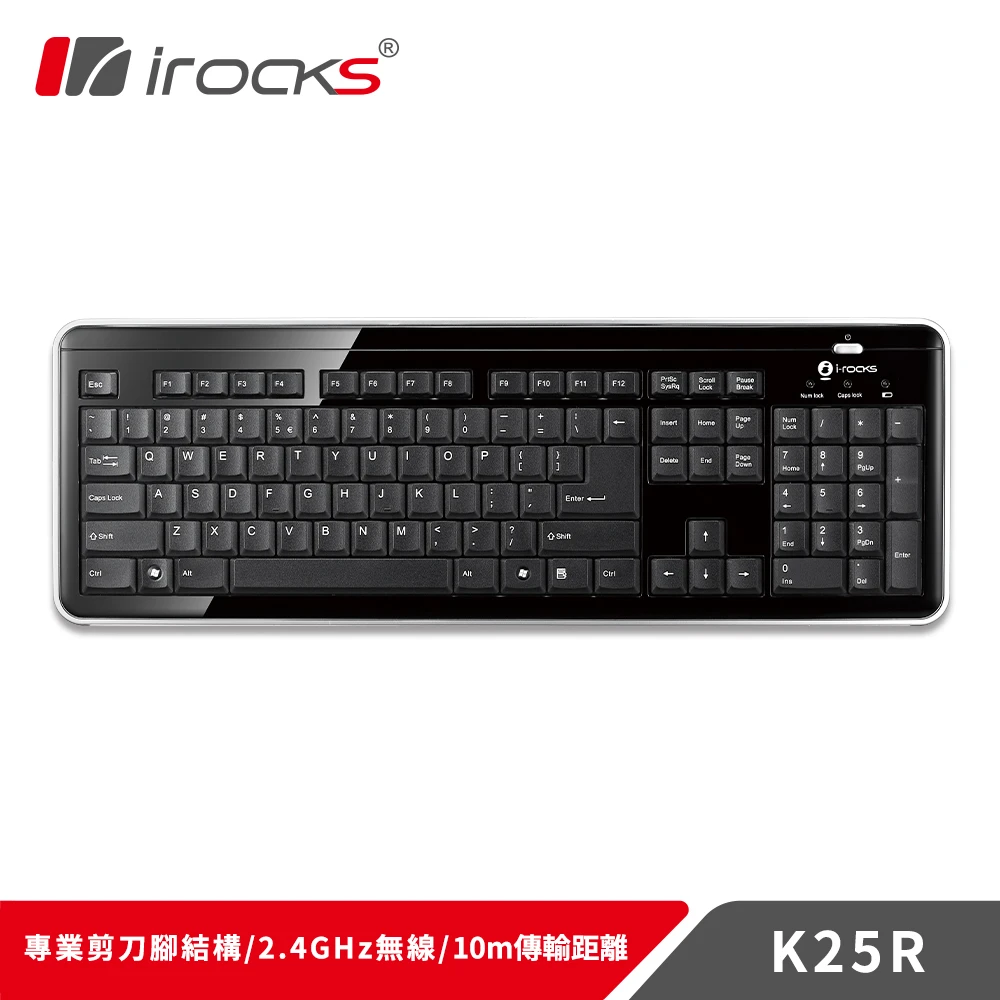【i-Rocks】K25R 超薄 2.4GHz 無線剪刀腳鍵盤