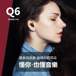 【聆翔】Q6真無線藍牙耳機(藍芽5.0 環繞音質 運動耳機 藍牙耳機 無線耳機 運動藍芽耳機)