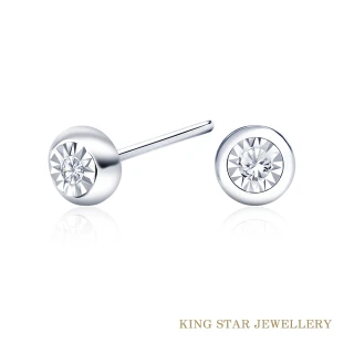 【King Star】泡泡18K金鑽石耳環(總視覺效果20分)