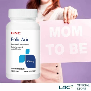 【GNC 健安喜】葉欣100錠(葉酸400mcg/素食可/備孕首選)