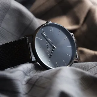【COACH】紳士黑色系圓框 米蘭錶帶 手錶 腕錶 年中慶(CO14602148)